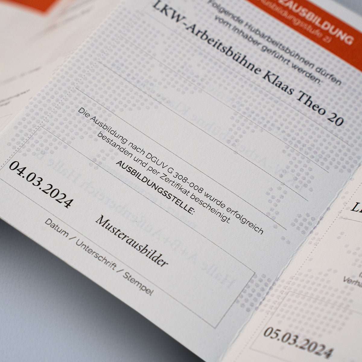 bedienerausweis für hubarbeitsbühnen