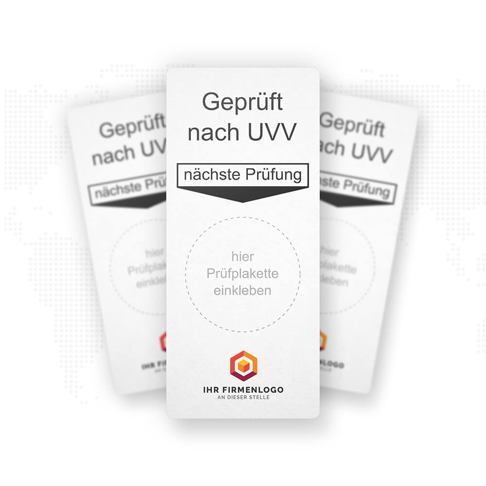 Grundträger für UVV-Plaketten nach UVV