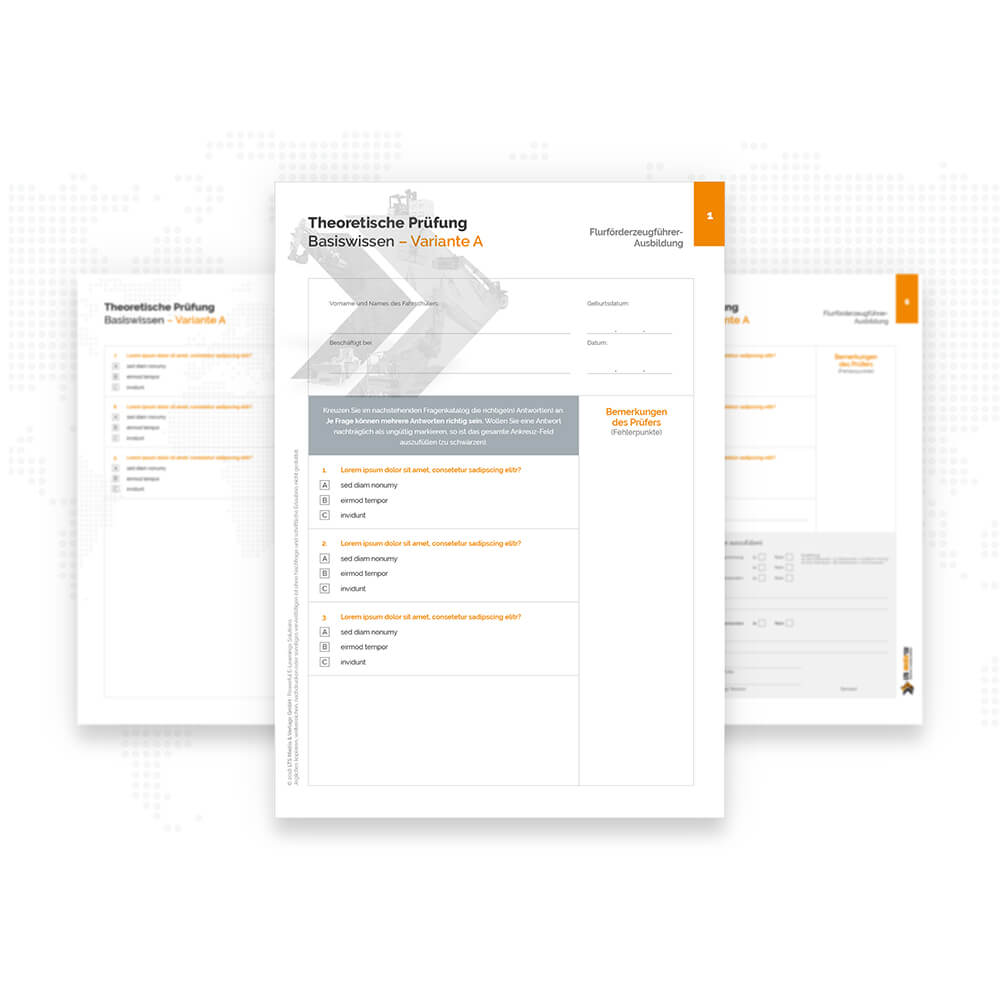 Fragebögen für die theoretische Ausbildung