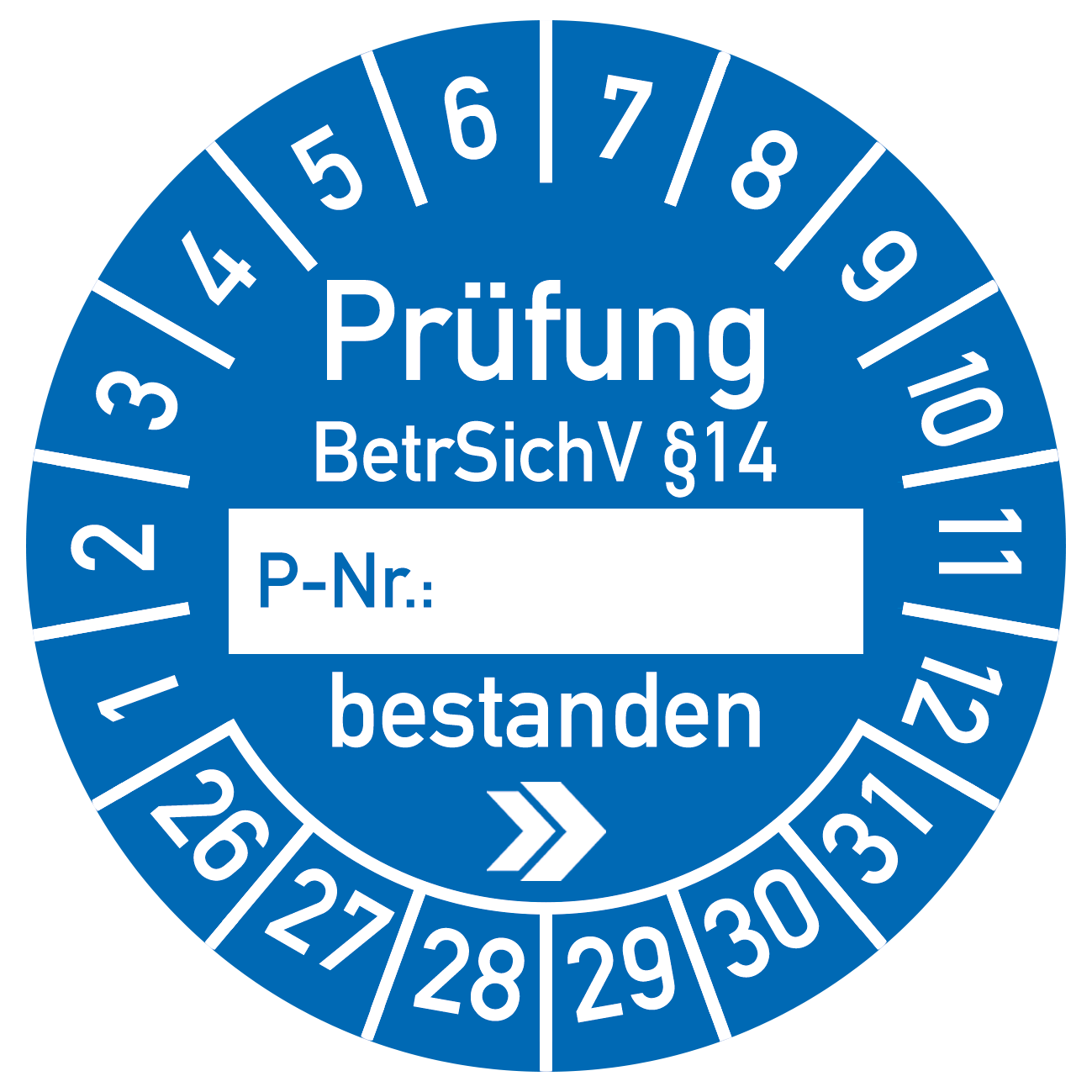 UVV Plakette 2026 blau