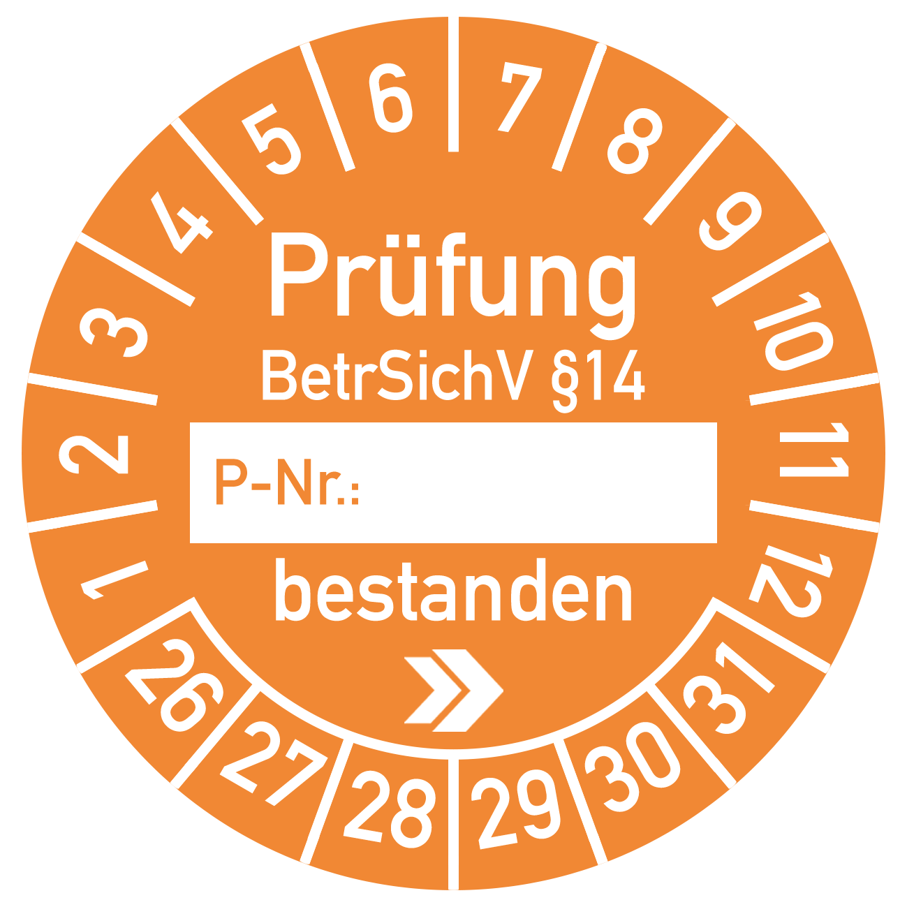 UVV Aufkleber 2026 orange