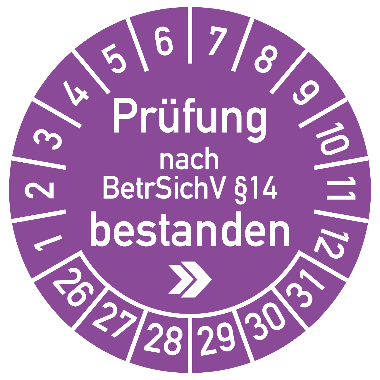 UVV Plakette 2026 lila