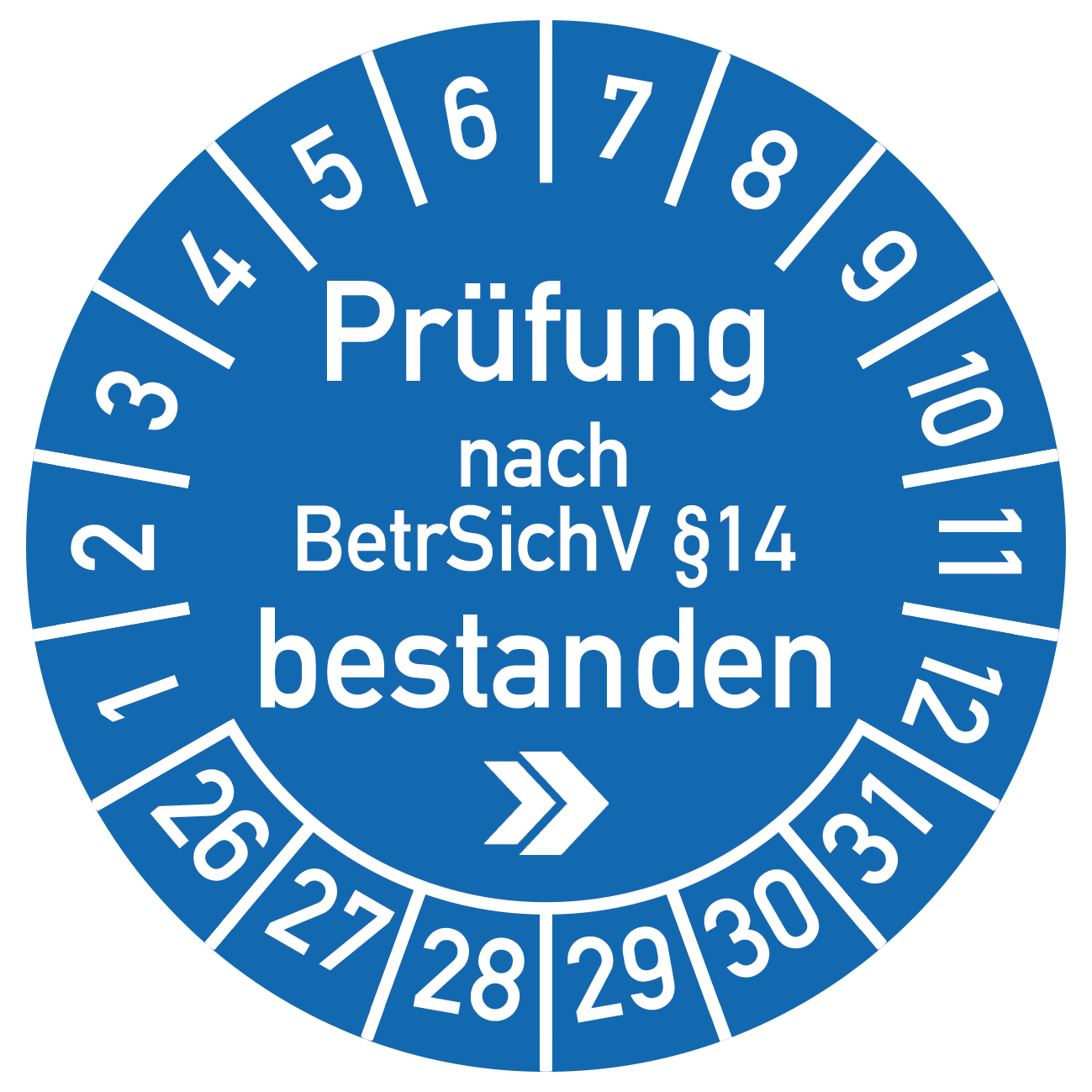 UVV Aufkleber 2026 blau