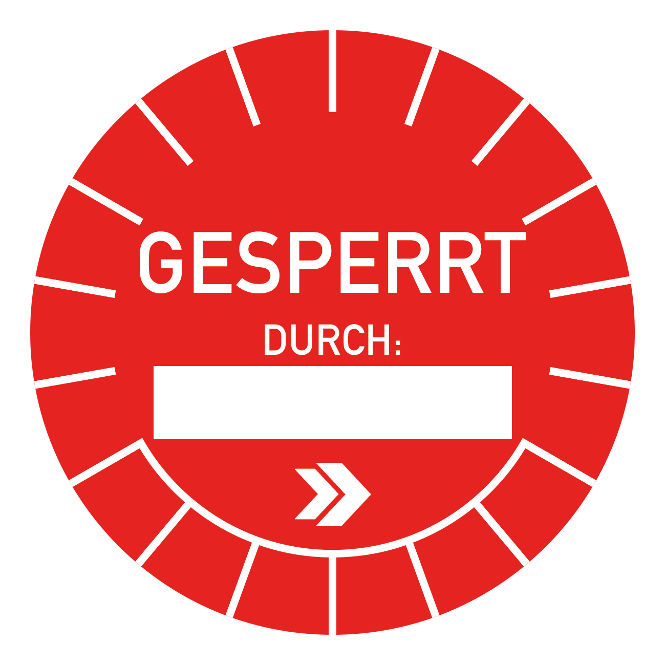 UVV Plakette gesperrt